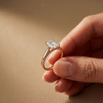 2.20CTW Emerald Cut Lab Grown Diamond Heirloom Ring White