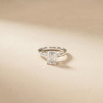 2.20CTW Emerald Cut Lab Grown Diamond Heirloom Ring White