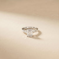 2.20CTW Emerald Cut Lab Grown Diamond Heirloom Ring White