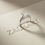 2.20CTW Emerald Cut Lab Grown Diamond Heirloom Ring White