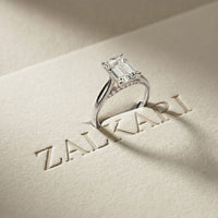 2.20CTW Emerald Cut Lab Grown Diamond Heirloom Ring White