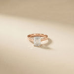 2.20CTW Emerald Cut Lab Grown Diamond Heirloom Ring White