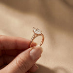 2.20 CT Marquise Cut Lab Grown Diamond Royale Ring Rose Gold