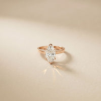 2.20 CT Marquise Cut Lab Grown Diamond Royale Ring Rose Gold