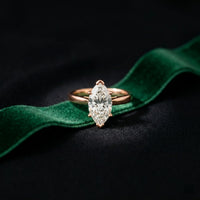 2.20 CT Marquise Cut Lab Grown Diamond Royale Ring Rose Gold