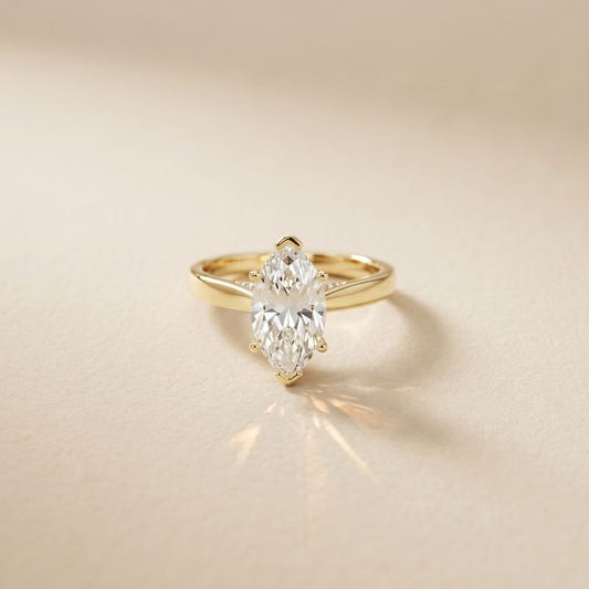 2.20 CT Marquise Cut Lab Grown Diamond Royale Ring