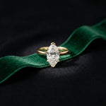 2.20 CT Marquise Cut Lab Grown Diamond Royale Ring Gold