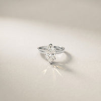 2.20 CT Marquise Cut Lab Grown Diamond Royale Ring White