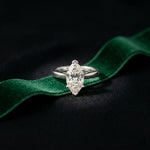 2.20 CT Marquise Cut Lab Grown Diamond Royale Ring White