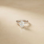 The Golden Dawn 2.20CT Oval Cut Lab Grown Diamond Ring White