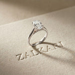 The Golden Dawn 2.20CT Oval Cut Lab Grown Diamond Ring White