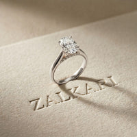 The Golden Dawn 2.20CT Oval Cut Lab Grown Diamond Ring White