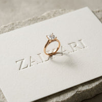 2.20 CT Princess Cut Lab Grown Diamond Frosted Promise Ring Rose Gold