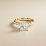 2.20 CT Princess Cut Lab Grown Diamond Frosted Promise Ring Gold