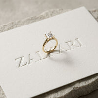 2.20 CT Princess Cut Lab Grown Diamond Frosted Promise Ring Gold