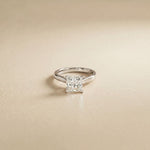 2.20 CT Princess Cut Lab Grown Diamond Frosted Promise Ring White 