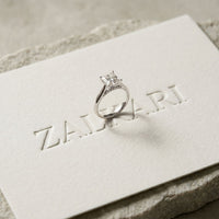 2.20 CT Princess Cut Lab Grown Diamond Frosted Promise Ring White 