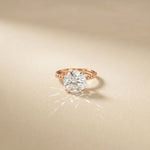 2.80 CTW Round Lab Grown Diamond Sunlit Vow Beaded Ring Rose Gold