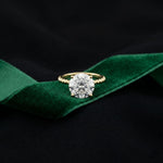 2.80 CTW Round Lab Grown Diamond Sunlit Vow Beaded Ring Gold