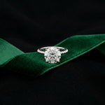 2.80 CTW Round Lab Grown Diamond Sunlit Vow Beaded Ring White