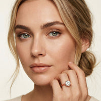 1 CTW Round Lab Grown Diamond Midnight Sculpt Ring Rose Gold