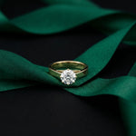 1 CTW Round Lab Grown Diamond Midnight Sculpt Ring Gold