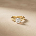 1 CTW Round Lab Grown Diamond Midnight Sculpt Ring Gold