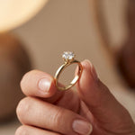 1CT Round Cut Lab Grown Diamond Solitaire Pure Elan Ring Gold