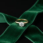 1CT Round Cut Lab Grown Diamond Solitaire Pure Elan Ring Gold