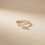1CT Round Cut Lab Grown Diamond Solitaire Pure Elan Ring Gold