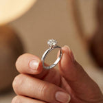 1CT Round Cut Lab Grown Diamond Solitaire Pure Elan Ring White