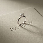1CT Round Cut Lab Grown Diamond Solitaire Pure Elan Ring White