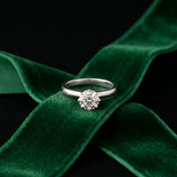 1CT Round Cut Lab Grown Diamond Solitaire Pure Elan Ring White