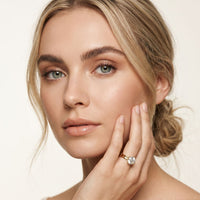 1CT Round Lab Grown Diamond Velvet Arc Ring Gold