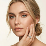 1CT Round Lab Grown Diamond Velvet Arc Ring White