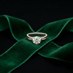 1CT Round Lab Grown Diamond Velvet Arc Ring White