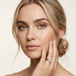 1CT Round Lab Grown Diamond Lunar Crest Ring Gold