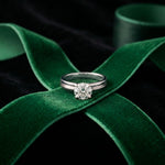 1CT Round Lab Grown Diamond Lunar Crest Ring White