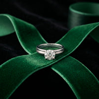 1CT Round Lab Grown Diamond Lunar Crest Ring White
