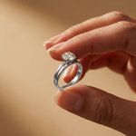 1CT Round Lab Grown Diamond Lunar Crest Ring White