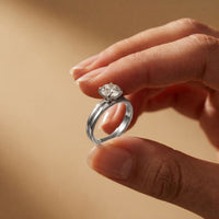 1CT Round Lab Grown Diamond Lunar Crest Ring White