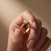 The Silver Haven 1 CT Round Cut Lab Grown Diamond Engagement Ring Rose Gold