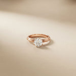 The Silver Haven 1 CT Round Cut Lab Grown Diamond Engagement Ring Rose Gold