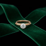 The Silver Haven 1 CT Round Cut Lab Grown Diamond Engagement Ring Rose Gold