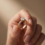 The Silver Haven 1 CT Round Cut Lab Grown Diamond Engagement Ring Gold