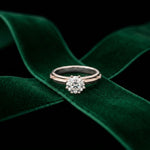 The Silver Haven 1 CT Round Cut Lab Grown Diamond Engagement Ring White