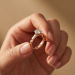 1 CT Round Vintage Shank Lab Grown Diamond Engagement Ring Rose Gold
