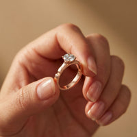 1 CT Round Vintage Shank Lab Grown Diamond Engagement Ring Rose Gold