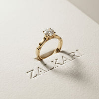 1 CT Round Vintage Shank Lab Grown Diamond Engagement Ring Gold