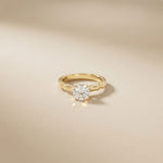 1 CT Round Vintage Shank Lab Grown Diamond Engagement Ring Gold